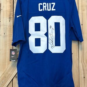 Victor Cruz NY Giants Signed with Authenticity Certificate Large Nike Jersey NWT